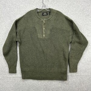 Red Head Sweater Mens‎ XL Green Fisherman Chunky Knit Henley Heavyweight Outdoor